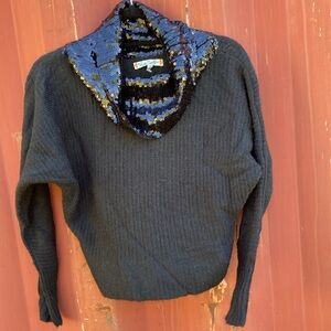 Love Change Sequin Cowl Neck Sweater